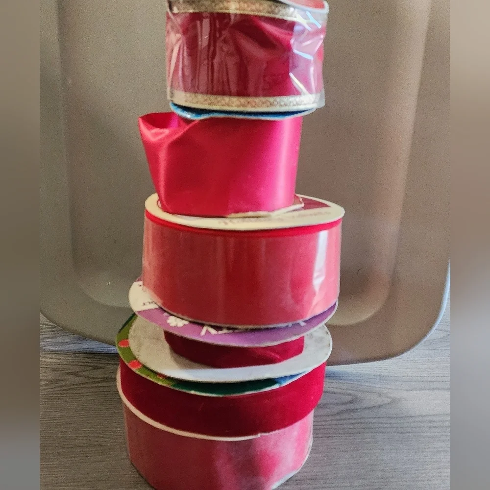 10 Random Ribbons For Wrapping Gifts New Or Used Holidays Chirstmas